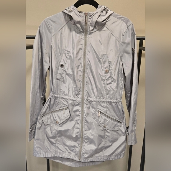 Michael Kors Jackets & Blazers - Michael Kors Women's Silver Hooded Windbreaker Jacket